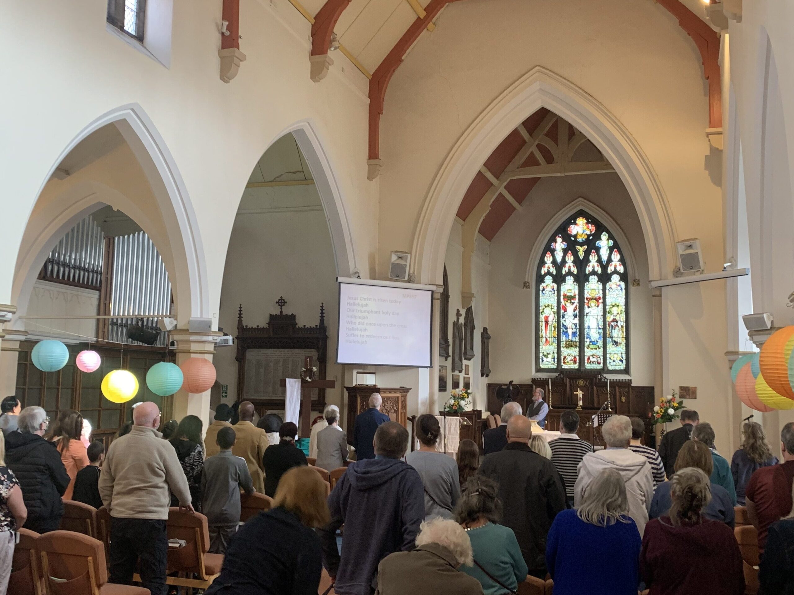 People worshipping at Christ Church Pitsmoor on a Sunday morning